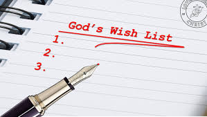God's wish list